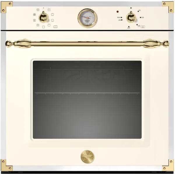 Bertazzoni F609HEREKTAG Heritage Series 60cm Electric Built-In Oven in Ivory/Gold