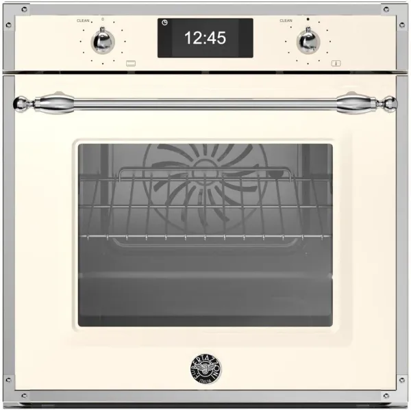 Bertazzoni FHER6117CTAX3 Heritage Series TFT 60cm Built-In Oven with Pyrolytic and Steam in Ivory/Chrome
