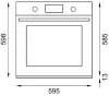 Bertazzoni FHER6117CTAG3 Heritage Series TFT 60cm Built-In Oven with Pyrolytic and Steam in Ivory/Gold