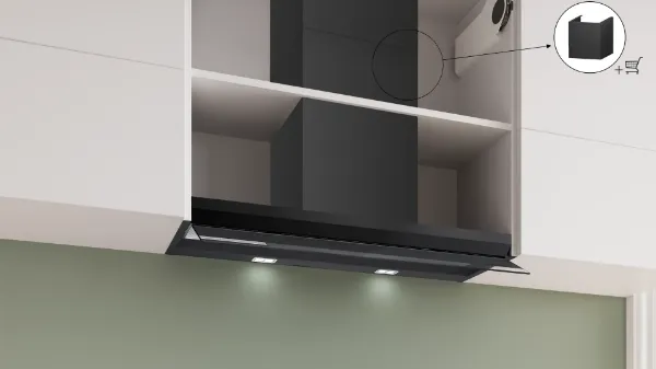 Bosch DBB97DP60B Integrated Design Hood in Matt black 