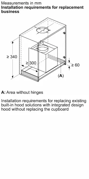 Bosch DBB65CC60B Integrated Design Hood in Matt Black 