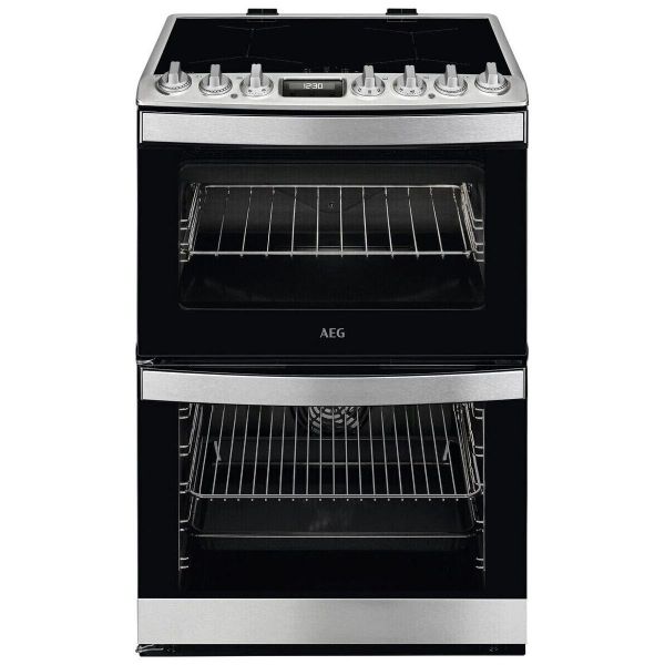 AEG CIB6743ACM 6000 SteamBake 60cm Freestanding Electric Induction Cooker Stainless Steel_Front View