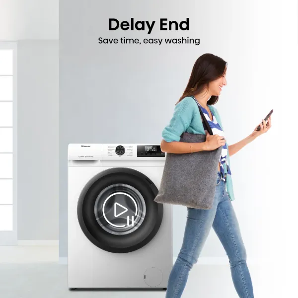 Hisense WF1Q8041BW 8kg 1400 Spin, Steam Washing Machine - White