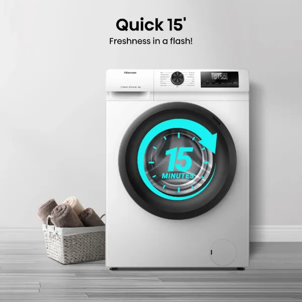 Hisense WF1Q8041BW 8kg 1400 Spin, Steam Washing Machine - White