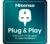 Hisense BI622ABPGUK  Built In Electric Single Steam, Plug & Play Oven - Jet Black