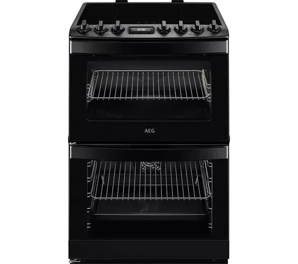 AEG CIB6743MCB 6000 SteamBake 60cm Freestanding Electric Induction Cooker Matte Black_Front View