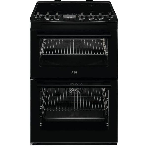 AEG CIX6540ACB 5000 SurroundCook 60cm Freestanding Electric Induction Cooker Black_Front View