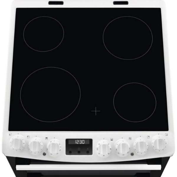 AEG CCX6740ACW 6000 SteamBake 60cm Freestanding Electric Ceramic Cooker White_Above View