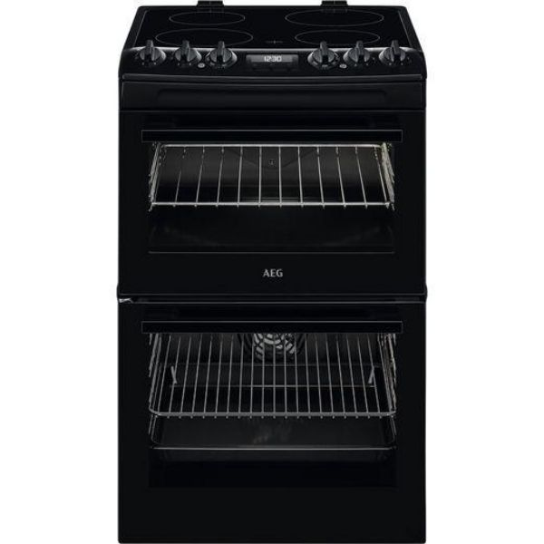 AEG CCX1530ACB 5000 SurroundCook 55cm Freestanding Electric Ceramic Cooker Black_Front View