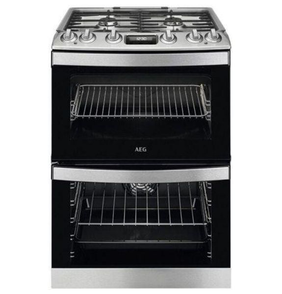 AEG CKB6541ACM 5000 SurroundCook 60cm Freestanding Dual Fuel Cooker Stainless Steel_Front View
