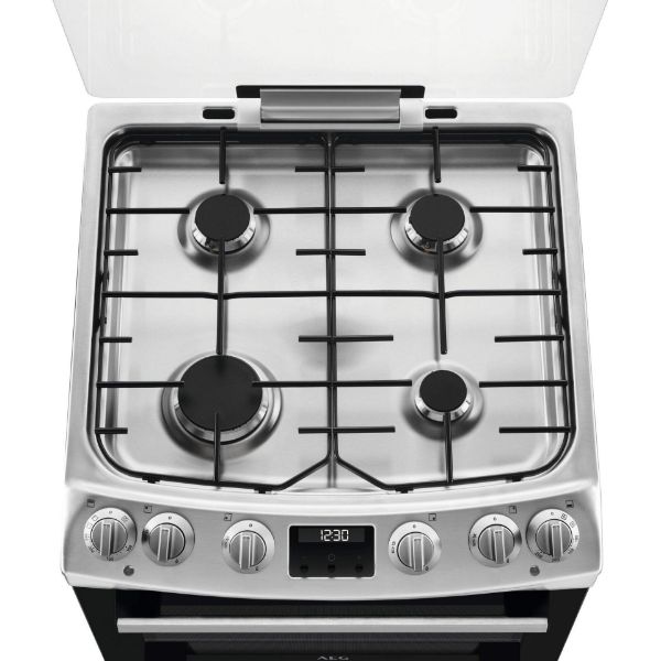AEG CKX6540ACM 5000 SurroundCook 60cm Freestanding Dual Fuel Cooker Stainless Steel_Above View