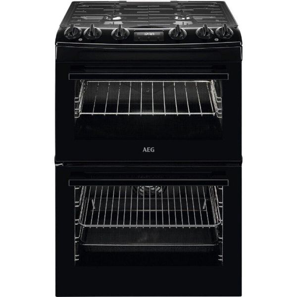 AEG CKX6540ACB 5000 SurroundCook 60cm Freestanding Dual Fuel Cooker Black_Front View