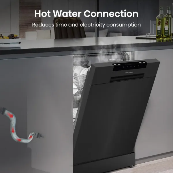 Hisense HS523E15BUK Slimline Dishwasher - Black - 10 Place Settings
