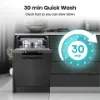 Hisense HS523E15BUK Slimline Dishwasher - Black - 10 Place Settings