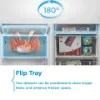 Midea MDRE379FGE01D 54cm 70/30 Built In Fridge Freezer - White