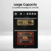 Hisense HDE3211BBUK 60cm Double Oven Electric Cooker with Ceramic Hob - Black