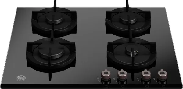 Bertazzoni P604PROGNE Professional Series 60cm 4 Burner Gas Hob in Black Glass