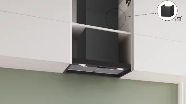 Bosch DBB63BC60B Integrated Design Hood in Matt Black 