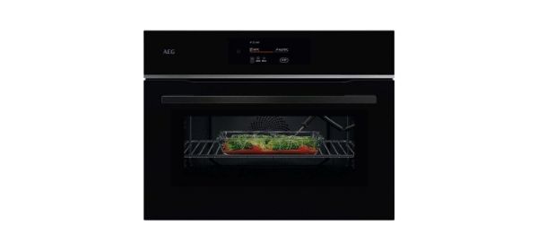 AEG TK8NK721B 8000 MealAssist CombiQuick Built In Combination Microwave Oven Black_Front View