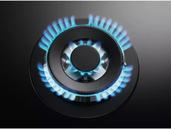 AEG HKB95450NB 8000 FlameLight 90cm Gas Hob Black_Wok Burner Detail