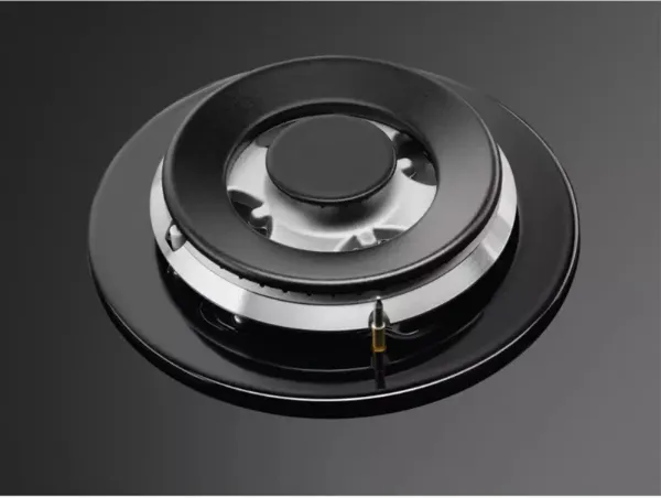 AEG HKB75450NB 8000 FlameLight 75cm Gas On Glass Hob Black_Wok Burner Detail
