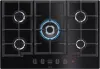 AEG HKB75450NB 8000 FlameLight 75cm Gas On Glass Hob Black_Front View