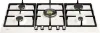 Bertazzoni P905CHERAX Heritage Series 90cm 5 Burner with Central Wok Burner Gas Hob in Ivory Chrome
