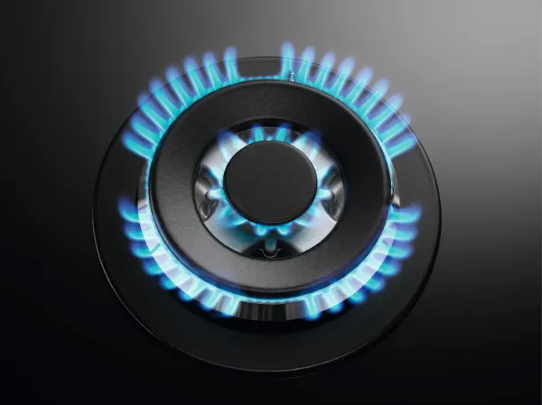 AEG HKB64420NB 6000 Gas On Glass Hob Black_Wok Burner Detail