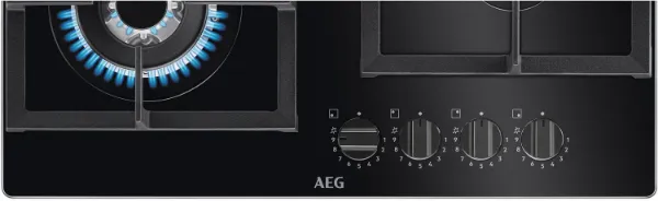 AEG HKB64420NB 6000 Gas On Glass Hob Black_Control Knob Detail