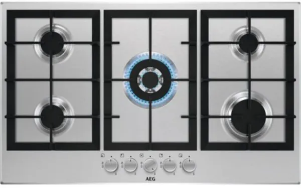 AEG HGX95320SM 3000 Slim Line Gas Hob Stainless Steel_Front View