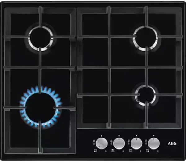 AEG HGX64200SB 3000 Slim Line Gas Hob Black_Front View