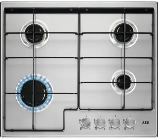 AEG HGX6400SM 3000 Slim Line Gas Hob Stainless Steel_Front View