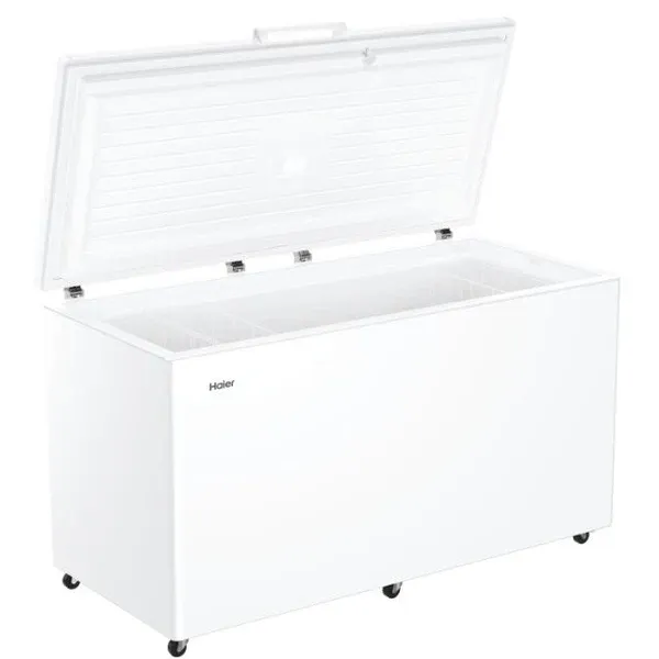 Haier HCE519EK Chest Freezer - White - 508L_open