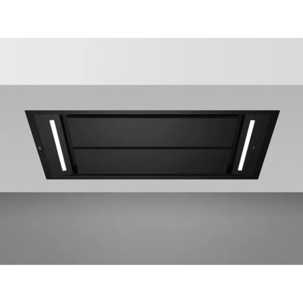 AEG NDC7791SB 7000 SilenceTech Ceiling Cooker Hood Matt Black_Front View