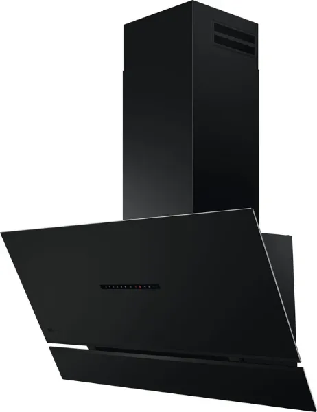 AEG NDV8791CT 8000 AuroraTech Angled Cooker Hood Matt Black_Angled View