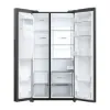 Haier HSW79F18DIPT SBS 90 Series 7 American Fridge Freezer - Slate Black - 601L_open
