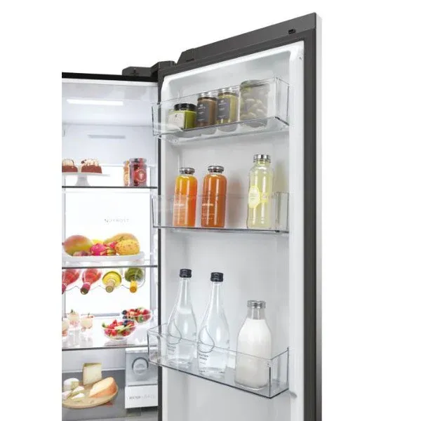 Haier HSW79F18DIPT SBS 90 Series 7 American Fridge Freezer - Slate Black - 601L_interior