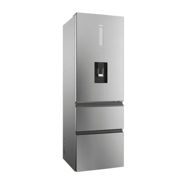 Haier HTW5618DWMG 2D 60 Series 5 Fridge Freezer - Inox - 357L_side