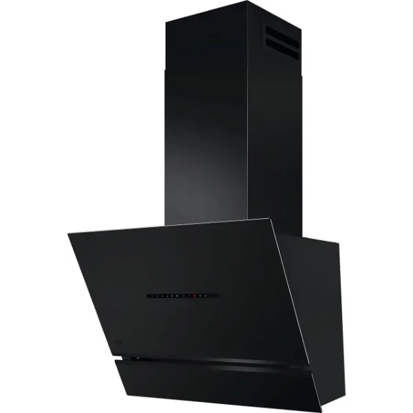 AEG NDV8761CT 8000 AuroraTech Wall Mounted Cooker Hood Matt Black_Angled View