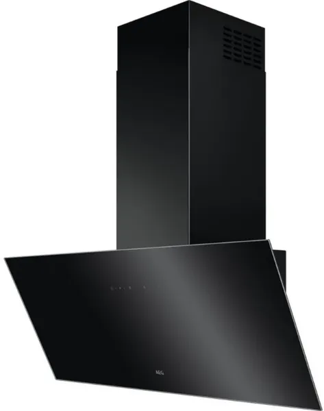 AEG DVX5961HB 6000 Hob2Hood Wall Mounted Cooker Hood Black_Angled View