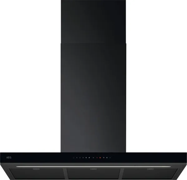 AEG GB87D91CB 8000 AuroraTech Wall Mounted Cooker Hood Black_Front View
