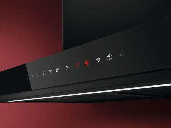AEG GB87D71CB 8000 AuroraTech Wall Mounted Cooker Hood Black_Control Panel Detail