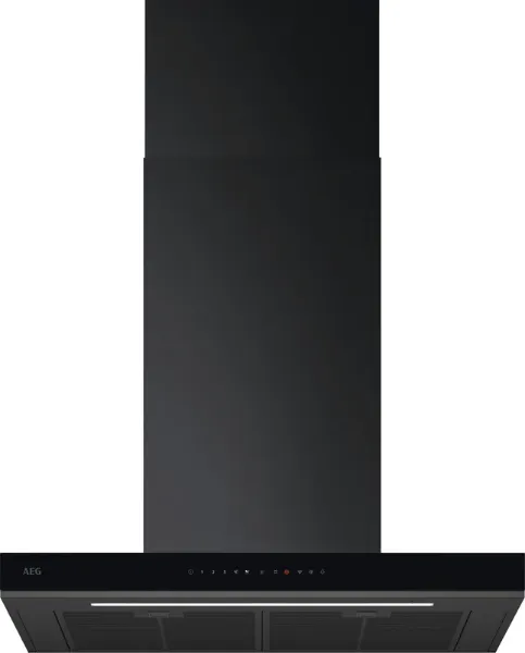 AEG GB87D71CB 8000 AuroraTech Wall Mounted Cooker Hood Black_Front View