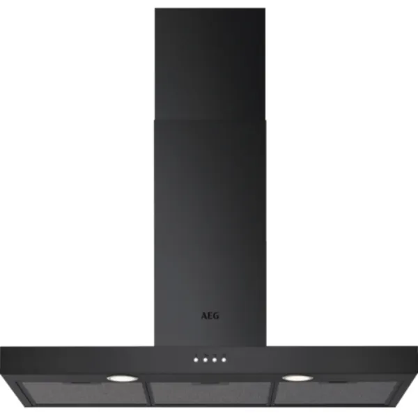 AEG DBX3951R 5000 ExtractionTech Wall Mounted Cooker Hood Matt Black_Front View