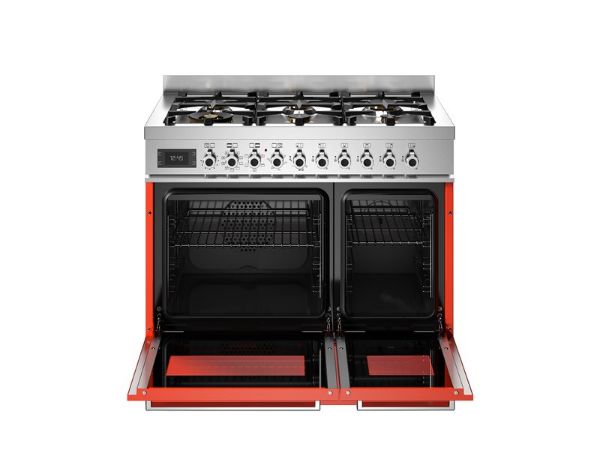 Bertazzoni PRO96L2EART2 Professional 90cm Double Dual Fuel Range Cooker in Orange