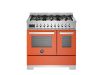 Bertazzoni PRO96L2EART2 Professional 90cm Double Dual Fuel Range Cooker in Orange