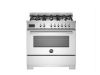 Bertazzoni PRO96L1EXT2 Professional 90cm Single Dual Fuel Range Cooker in Stainless Steel