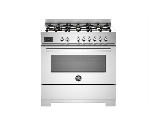 Bertazzoni PRO96L1EXT2 Professional 90cm Single Dual Fuel Range Cooker in Stainless Steel