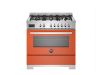 Bertazzoni PRO96L1EART2 Professional 90cm Single Dual Fuel Range Cooker in Orange