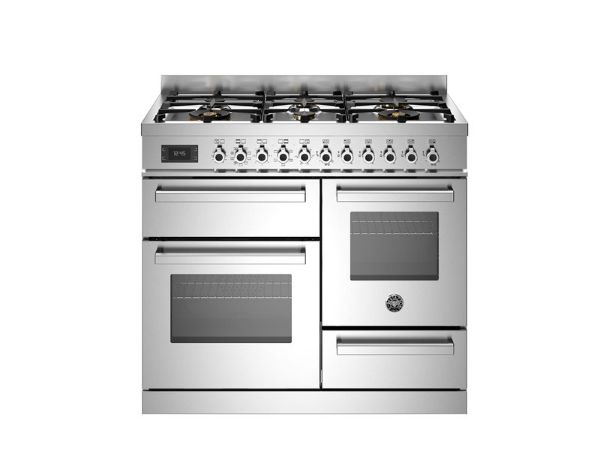 Bertazzoni PRO106L3EXT2 Professional 100cm Double Dual Fuel Range Cooker in Stainless Steel